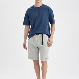 DeFacto Men Mid Rise Pure Cotton Shorts-image-51