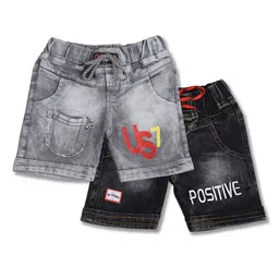 BAESD Boys Washed Printed Denim Shorts-image-89