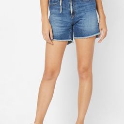 SPYKAR Women Blue Washed Denim Shorts-picture-43
