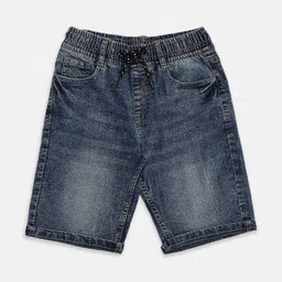 Pantaloons Junior Boys Blue Washed Denim Shorts-image-53