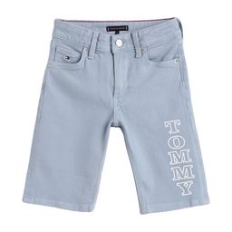 Tommy Hilfiger Boys Typography Printed Cotton Denim Shorts-17