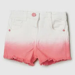 max Girls Ombre Printed Mid-Rise Denim Shorts-58