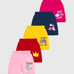 KUCHIPOO Kids Pack Of 5 Printed Shorts-44
