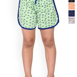 BAESD Girls Pack of 5 Printed Cotton Hot Pants-image-22