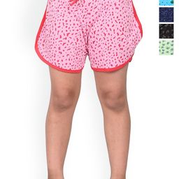 BAESD Girls Pack Of 5 Printed High-Rise Cotton Shorts-picture-20