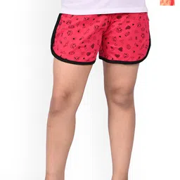 BAESD Girls Pack Of 2 Printed High-Rise Cotton Shorts-image-60