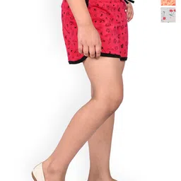 BAESD Girls Pack Of 3 Conversational Printed High-Rise Cotton Shorts-image-83
