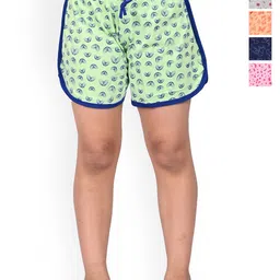 BAESD Girls Pack Of 5 Conversational Printed Mid-Rise Cotton Hot Pants Shorts-picture-9