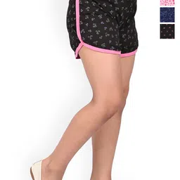 BAESD Girls Pack Of 4 Conversational Printed High-Rise Cotton Shorts-image-15