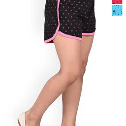 BAESD Girls Pack Of 3 Conversational Printed High-Rise Cotton Shorts-image-57