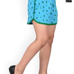 BAESD Girls Pack of 2 Printed High Rise Cotton Shorts-image-63