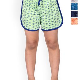 BAESD Girls Pack of 5 Floral Printed High Rise Cotton Shorts-image-109