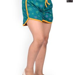 BAESD Girls Pack Of 2 Floral Printed High-Rise Cotton Hot Pants-image-15