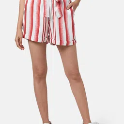 Honey by Pantaloons Women Striped High-Rise Shorts-picture-20