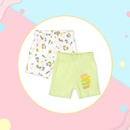 MeeMee Kids Pack of 2 Printed Regular Fit Shorts-picture-34