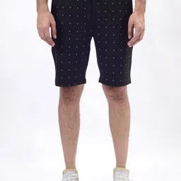 JADE BLUE Men Printed Slim Fit Mid-Rise Cotton Regular Shorts-image-40