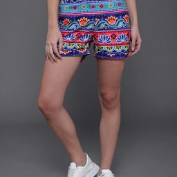AKS Women Ethnic Motifs Printed Slim Fit Shorts-picture-25