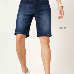 Llak Jeans Men Washed Slim Fit Denim Shorts-picture-35