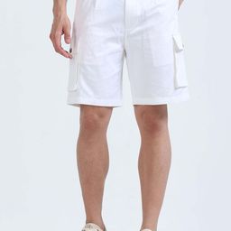 Tailoraedge Men Mid Rise Cotton Cargo Shorts-image-92
