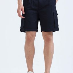 Tailoraedge Men Mid Rise Cotton Cargo Shorts-image-85