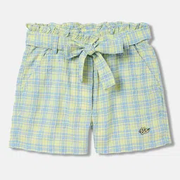 ELLE Girls Checked Loose Fit Technology Shorts-image-11