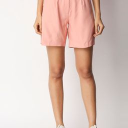 20Dresses Women Peach-Coloured Loose Fit Pleated Shorts-image-74