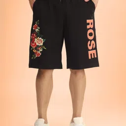 WEARDUDS Men Rose Printed Relaxed Fit Pure Cotton Shorts-image-99