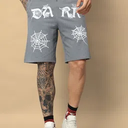 WEARDUDS Men Dark Web Printed Pure Cotton Shorts-picture-7