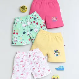 BUMZEE Girls Pack Of 4 Printed Shorts-image-5
