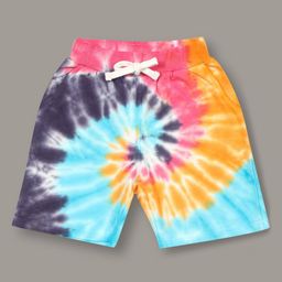 Jumping Joey Boys Tie & Dye Mid-Rise Cotton Shorts-image-95