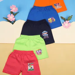 Baba & Baby Infant Boys Pack of 10 Printed Pure Cotton Shorts-11