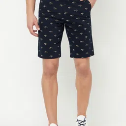 Cantabil Men Navy Blue Printed Shorts-image-31