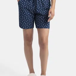 Jockey Women Printed Relaxed Fit Mid-Rise Shorts-image-15