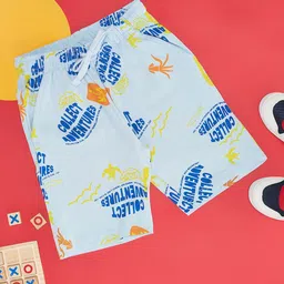Pantaloons Junior Boys Typography Printed Pure Cotton Mid-Rise Shorts-21