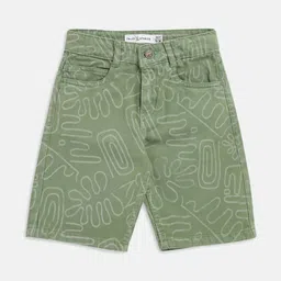 TALES & STORIES Boys Abstract Printed Cotton Shorts-picture-36