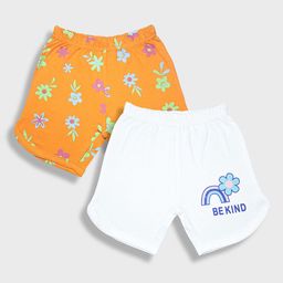 YK Girls Pack Of 2 Printed Pure Cotton Shorts-picture-9