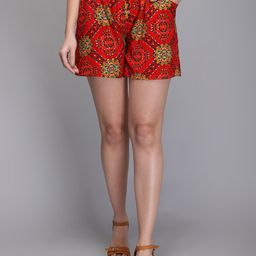 Aditi Wasan Women Floral Printed Mid-Rise Shorts-image-60