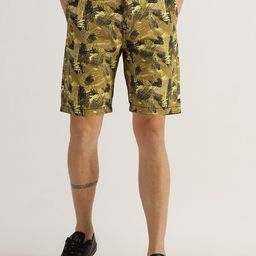 Old Grey Men Mid-Rise Abstract Printed Cotton Shorts-picture-34