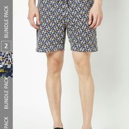 T.T. Men Pack Of 2 Printed Shorts-image-74