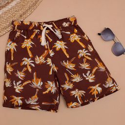 The Lion and The Fish Boys Floral Printed Relaxed Fit Mid Rise Shorts-picture-31