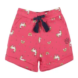 PLUM TREE Girls Conversational Printed Pure Cotton Shorts-image-48