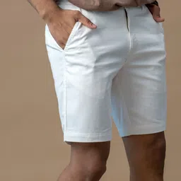 KINGDOM OF WHITE Men Mid-Rise Cotton Shorts-24