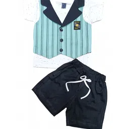 BAESD Boys Striped T-shirt With Shorts-image-70