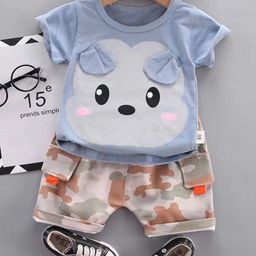 Bold N Elegant Kids Printed Pure Cotton T-shirt with Shorts-picture-43