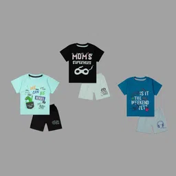 BAESD Unisex Kids Printed T-shirt with Shorts-42