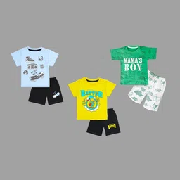 BAESD Unisex Kids Printed T-shirt with Shorts-image-83
