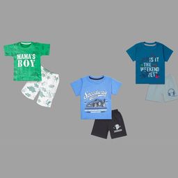 BAESD Unisex Kids Printed T-shirt with Shorts-31