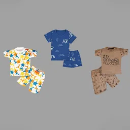 BAESD Unisex Kids Printed T-shirt with Shorts-15
