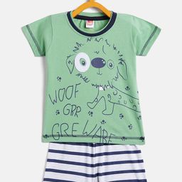 Camey Kids Printed T-shirt With Shorts-image-50