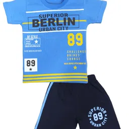 BAESD Kids Printed Pure Cotton T-shirt With Shorts-image-44